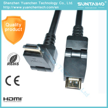 Cable al por mayor de la rotación 1080P de HDMI del OEM 90 grados